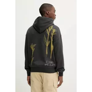 Desigual hanorac de bumbac MANILA culoarea negru, cu glugă, cu imprimeu, 25WMSK12 imagine