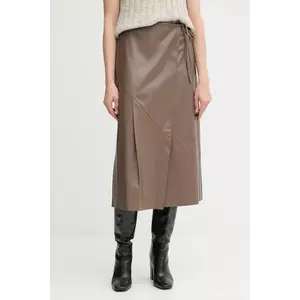 OUI fustă culoarea maro, midi, evazați, 94517 imagine