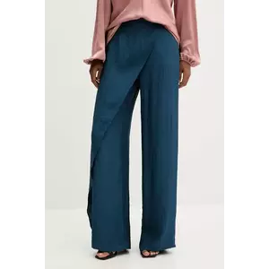 MAX&Co. pantaloni culoarea turcoaz, lat, high waist, 2526136081200 imagine