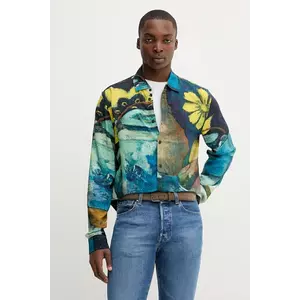 Desigual cămașă JULIO culoarea bleumarin, cu guler clasic, regular, 25WMCW17 imagine