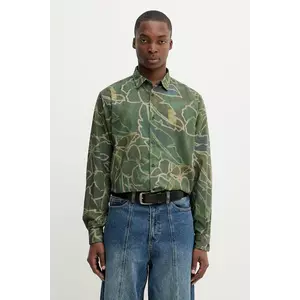 Desigual cămașă BANGKOK culoarea verde, cu guler clasic, regular, 25WMCW29 imagine
