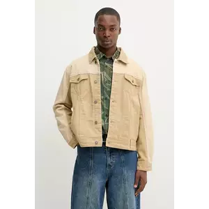 Desigual geacă jeans COVENTRY culoarea maro, de tranziție, 25WMEN01 imagine