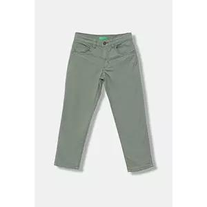 United Colors of Benetton pantaloni copii culoarea verde, uni, 4RHPCE04D imagine