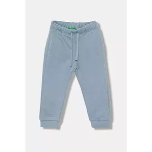 United Colors of Benetton pantaloni de trening din bumbac pentru copii uni, 3J68GF027 imagine
