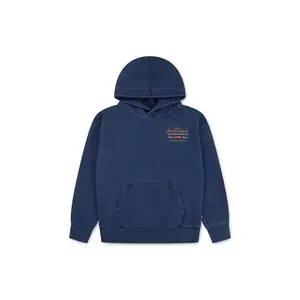 Levi's bluză copii LENGENDARY HOODIE culoarea bleumarin, cu glugă, uni, 8EN746 imagine