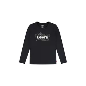 Levi's longsleeve din bumbac pentru copii LS BATWING FILL culoarea negru, 3EN576 imagine