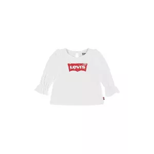 Levi's longsleeve din bumbac pentru bebeluși BATWING LS FASHION KNIT TO culoarea alb, 1EN569 imagine
