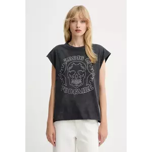 ZADIG&VOLTAIRE tricou din bumbac culoarea gri, JWTT01275 imagine