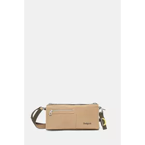 Desigual poșetă DELTA NOVA SILVER culoarea bej, 25WAXPAF imagine