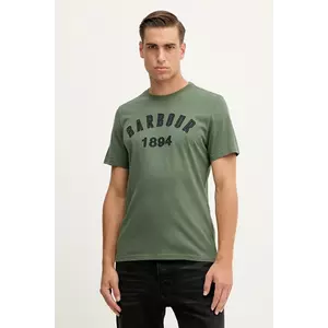 Barbour tricou din bumbac HOLLINS culoarea verde, cu imprimeu, MTS1472 imagine