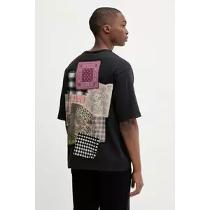 Desigual tricou din bumbac COMO culoarea negru, cu imprimeu, 25WMTK33 imagine