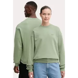 Lacoste hanorac de bumbac culoarea verde, uni, SH7745 imagine