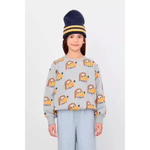 Tinycottons hanorac de bumbac pentru copii DOGS SWEATSHIRT culoarea gri, cu imprimeu, AW25-067 imagine