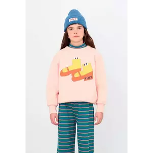 Tinycottons hanorac de bumbac pentru copii WALK GRAPHIC SWEATSHIRT culoarea roz, cu imprimeu, AW25-286 imagine
