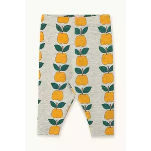 Tinycottons leggins bebe APPLES RIB BABY PANT culoarea bej, cu imprimeu, AW25-240 imagine