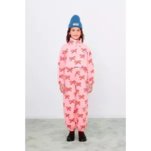 Tinycottons pantaloni de trening din bumbac pentru copii WORMS SWEATPANT culoarea roz, cu imprimeu, AW25-076 imagine