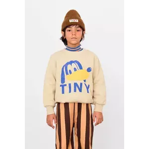 Tinycottons hanorac de bumbac pentru copii TINY DOG GRAPHIC SWEATSHIRT culoarea bej, cu imprimeu, AW25-289 imagine