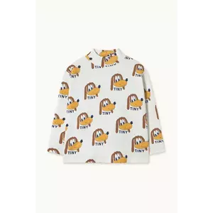 Tinycottons longsleeve copii DOGS RIB MOCKNECK culoarea alb, cu imprimeu, AW25-241 imagine