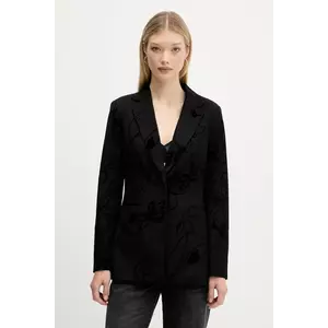 Desigual sacou FLOCKARTY culoarea negru, un singur rând de nasturi, cu imprimeu, 25WWEW19 imagine