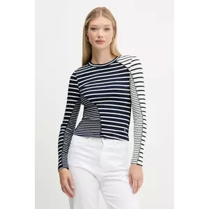 Desigual longsleeve PARIS culoarea bleumarin, 25WWTK48 imagine