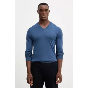 Hackett London pulover de lână culoarea bleumarin, light, HM7000001 imagine