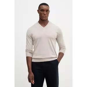 Hackett London pulover de lână culoarea bej, light, HM7000001 imagine