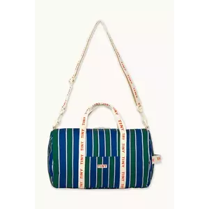 Tinycottons geantă copii STRIPES DUFFLE BAG culoarea bleumarin, AW25-542 imagine