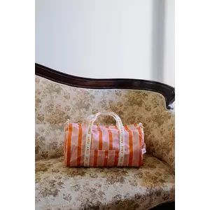 Tinycottons geantă copii RETRO STRIPES DUFFLE BAG culoarea roz, AW25-546 imagine