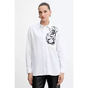 MAX&Co. cămașă din bumbac culoarea alb, cu guler clasic, relaxed, 2526116012200 imagine