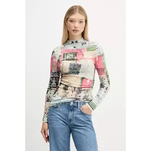 Desigual pulover MONTREAL culoarea bej, light, cu turtleneck, 25WWJF39 imagine