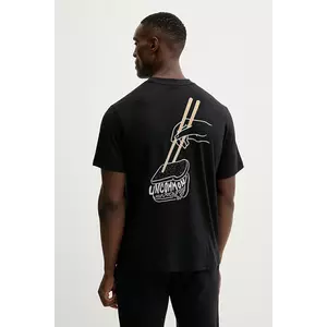 Napapijri tricou din bumbac S-Yukis culoarea negru, cu imprimeu, NP0A89259411 imagine