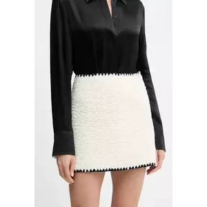 ERMANNO Firenze fustă culoarea bej, mini, drept, 57TO001E99 imagine