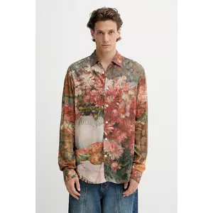 Desigual cămașă MILO culoarea maro, cu guler clasic, regular, 25WMCW18 imagine