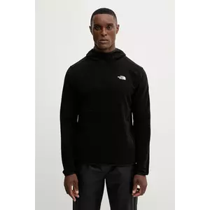 The North Face hanorac fleece culoarea negru, cu glugă, uni, NF0A8D0SJK31 imagine