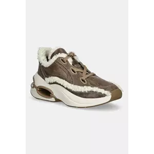 MICHAEL Michael Kors sneakers din piele Toni culoarea maro, 43F5TRFS3L.297 imagine