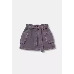 United Colors of Benetton fustă denim pentru copii culoarea violet, mini, evazați, 481SG0017 imagine