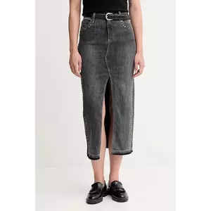 Gaudi fustă jeans culoarea gri, maxi, drept, 521BD76004 imagine