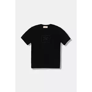 Elisabetta Franchi tricou copii culoarea negru, EFTS246.0.JE006 imagine