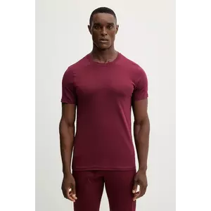 United Colors of Benetton tricou de pijama din bumbac culoarea bordo, uni, 3BVG2M271 imagine