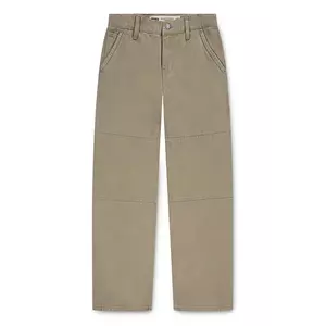 Levi's pantaloni de bumbac pentru copii 555 RELAXED CARPENTER PANTS culoarea verde, uni, 9EN807 imagine