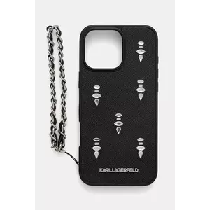 Karl Lagerfeld husă pentru telefon iPhone 16 Pro Max culoarea negru, KLHCP16XPSADJSK imagine