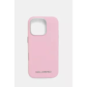 Karl Lagerfeld husă pentru telefon iPhone 16 Pro culoarea roz, KLHMP16LPSAFWMCP imagine