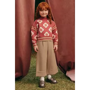 Abel&Lula pantaloni copii culoarea maro, uni, 5724 imagine