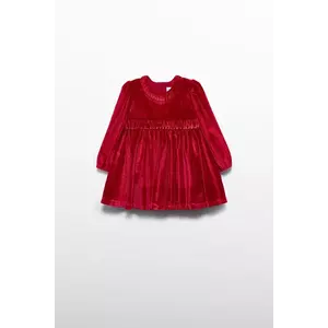 Abel&Lula rochie de catifea pentru bebeluși culoarea roșu, mini, evazați, 5508 imagine
