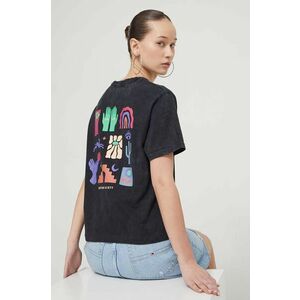 Kaotiko tricou din bumbac femei, culoarea negru imagine