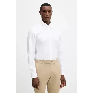 BOSS cămașă din bumbac culoarea alb, slim, 50544951 imagine
