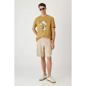 Medicine pantaloni scurți culoarea bej imagine