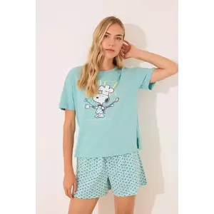 women'secret pijama culoarea turcoaz, 3132115 imagine