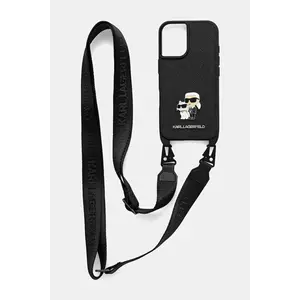 Karl Lagerfeld husă pentru telefon iPhone 16 6.1" culoarea negru, KLHCP16SSAKCPBK imagine