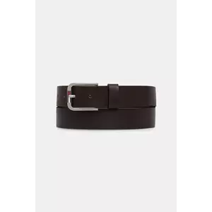 Tommy Jeans curea de piele culoarea maro, AM0AM13686 imagine